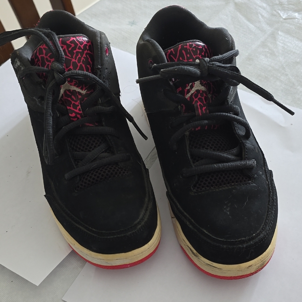Jordan Black and Pink Kids Sneakers